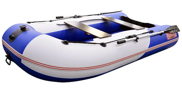 Лодка ПВХ Hunterboat Стелс 275 АЭРО синий/белый | Мототека